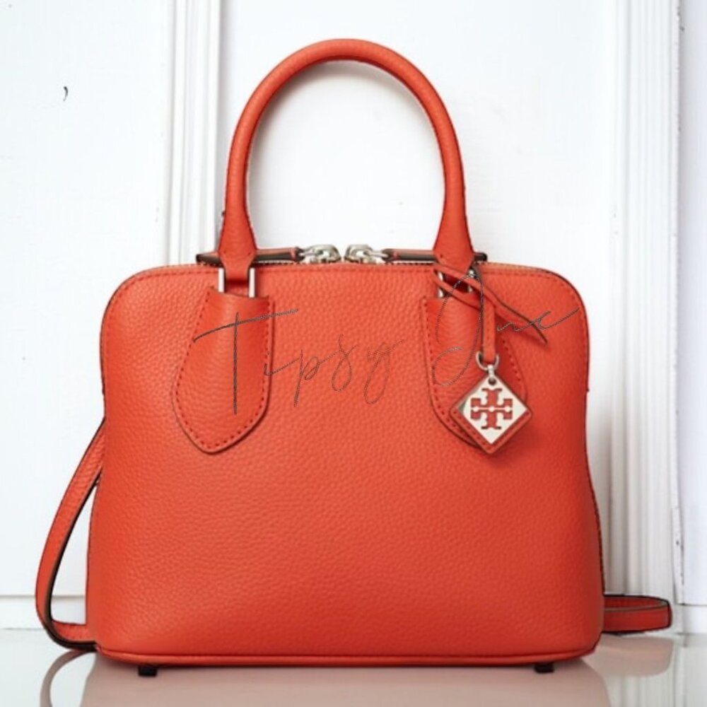 NEW WITH TAGS!!! TORY BURCH POPPY RED SWING SATCHEL HANDBAG - Picture 2 of 8